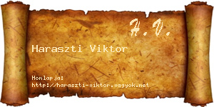 Haraszti Viktor névjegykártya