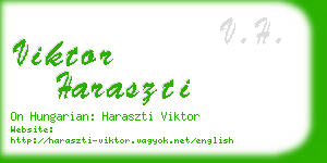 viktor haraszti business card